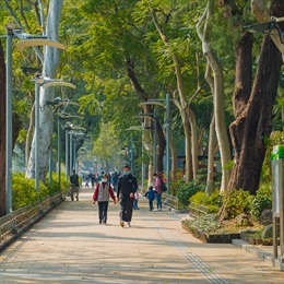 With an area of over 19 hectares, Victoria Park is the largest park in Hong Kong Island. It is located at the city centre of Hong Kong Island and in the midst of Tin Hau and Causeway Bay. The canopies offer a tree-shaded footpath linking Causeway Bay and Tin Hau.